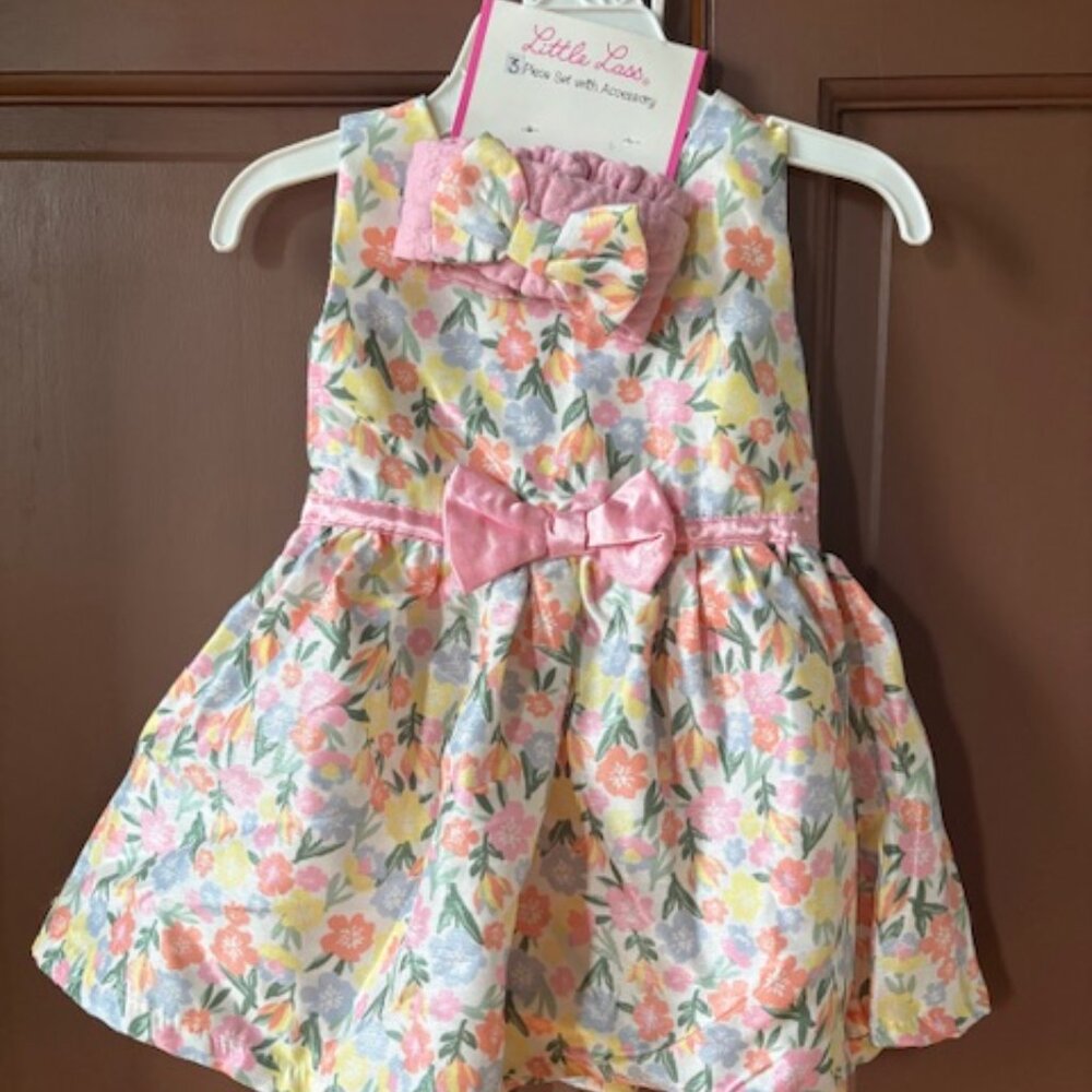 Little Lass Dress set with accessory